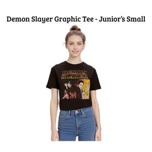 Demon Slayer Graphic Tee Black - Juniors Small - Goth Punk